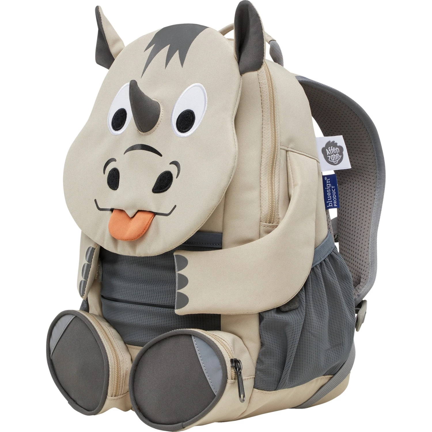 Kinderrucksäcke Affenzahn Großer Freund Nashorn, Rucksack (beige/grau) 4 Kinderrucksäcke Affenzahn Großer Freund Nashorn, Rucksack (beige/grau) – Bild 4