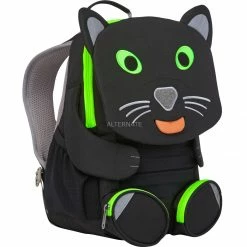 Kinderrucksäcke Affenzahn Großer Freund Schwarzer Panther, Rucksack (schwarz/neon-grün)