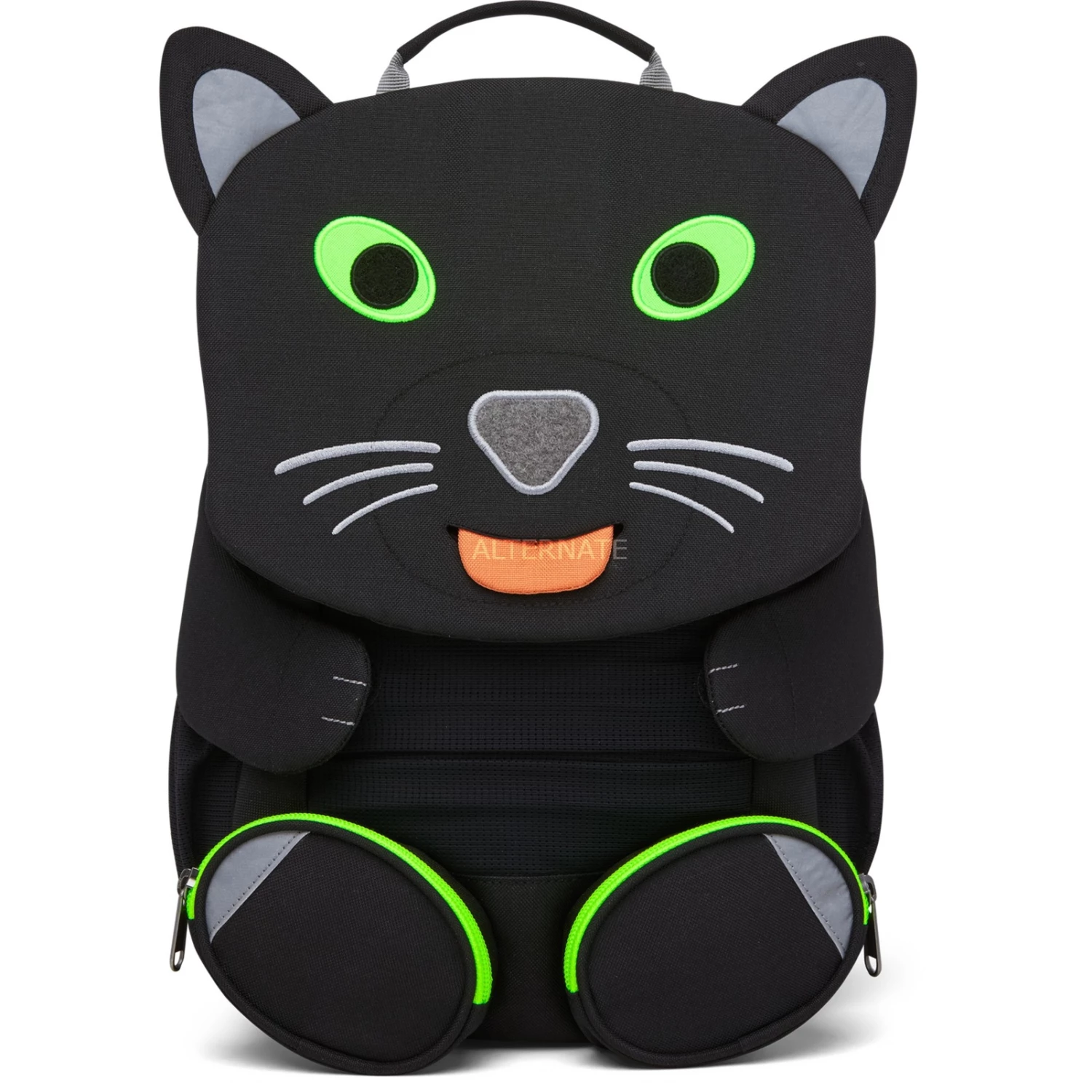 Kinderrucksäcke Affenzahn Großer Freund Schwarzer Panther, Rucksack (schwarz/neon-grün) 2 Kinderrucksäcke Affenzahn Großer Freund Schwarzer Panther, Rucksack (schwarz/neon-grün) – Bild 2