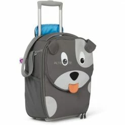 Kinderrucksäcke Affenzahn Kinderkoffer Hugo Hund, Trolley (grau)
