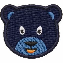 Kinderrucksäcke Affenzahn Klett-Badge Bär, Patch (blau)