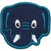 Kinderrucksäcke Affenzahn Klett-Badge Elefant, Patch (blau)