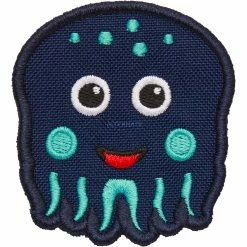 Kinderrucksäcke Affenzahn Klett-Badge Oktopus, Patch (blau)