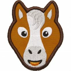 Kinderrucksäcke Affenzahn Klett-Badge Pferd, Patch (braun)