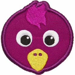Kinderrucksäcke Affenzahn Klett-Badge Vogel, Patch (lila)