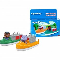 Wasserspielzeug Aquaplay Container- & Transportboot, Spielfahrzeug (mehrfarbig, Inkl. 2 Spielfiguren)