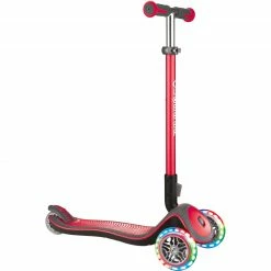 GLOBBER Elite Deluxe Mit Leuchtrollen, Scooter (rot)