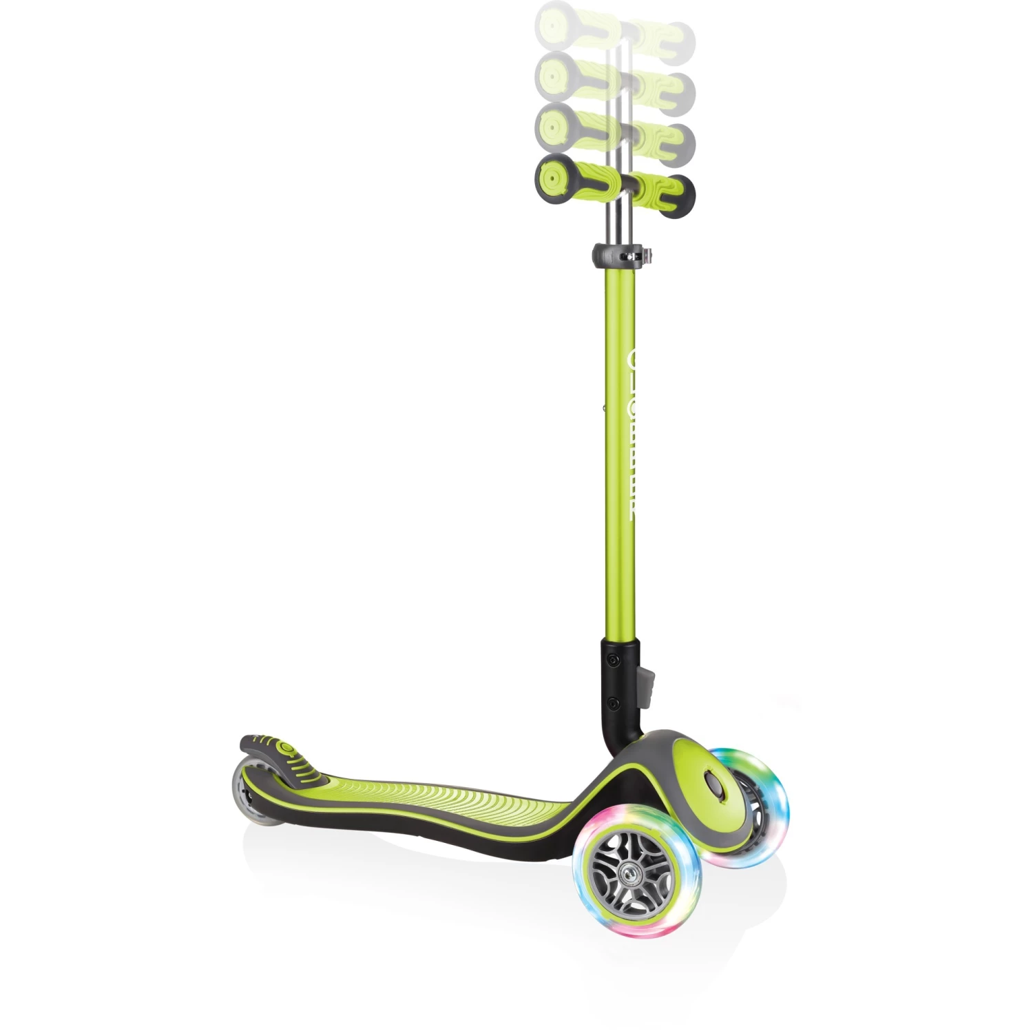 GLOBBER Elite Deluxe Mit Leuchtrollen, Scooter (hellgrün) 2 GLOBBER Elite Deluxe Mit Leuchtrollen, Scooter (hellgrün) – Bild 2