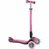 GLOBBER Elite Deluxe Mit Leuchtrollen, Scooter (pink/schwarz)