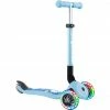 GLOBBER Junior Foldable Fantasy Lights, Scooter (blau, Pastellblau-Flowers)