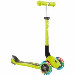 GLOBBER Junior Foldable Lights, Scooter (grün, Inkl. Rucksack)