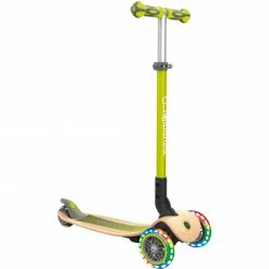 GLOBBER Primo Foldable Lights Mit Holzdeck, Scooter (grün)