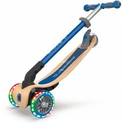 GLOBBER Primo Wood Mit Leuchtrollen, Scooter (blau/holz) -Outdoor-Spielzeug Verkäufe GLOBBER Primo Wood mit Leuchtrollen Scooter@@1so7gp05 5