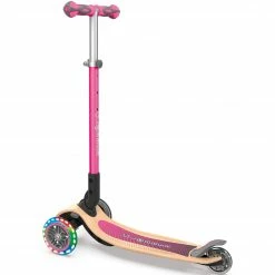 GLOBBER Primo Wood Mit Leuchtrollen, Scooter (pink/holz) -Outdoor-Spielzeug Verkäufe GLOBBER Primo Wood mit Leuchtrollen Scooter@@1so7gp06 3