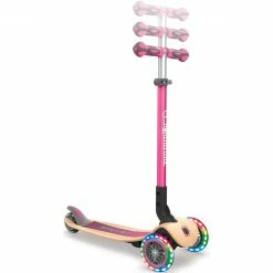 GLOBBER Primo Wood Mit Leuchtrollen, Scooter (pink/holz) -Outdoor-Spielzeug Verkäufe GLOBBER Primo Wood mit Leuchtrollen Scooter@@1so7gp06 5