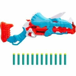NERF Guns Hasbro Nerf DinoSquad Tricera-Blast, Nerf Gun (hellblau/orange)