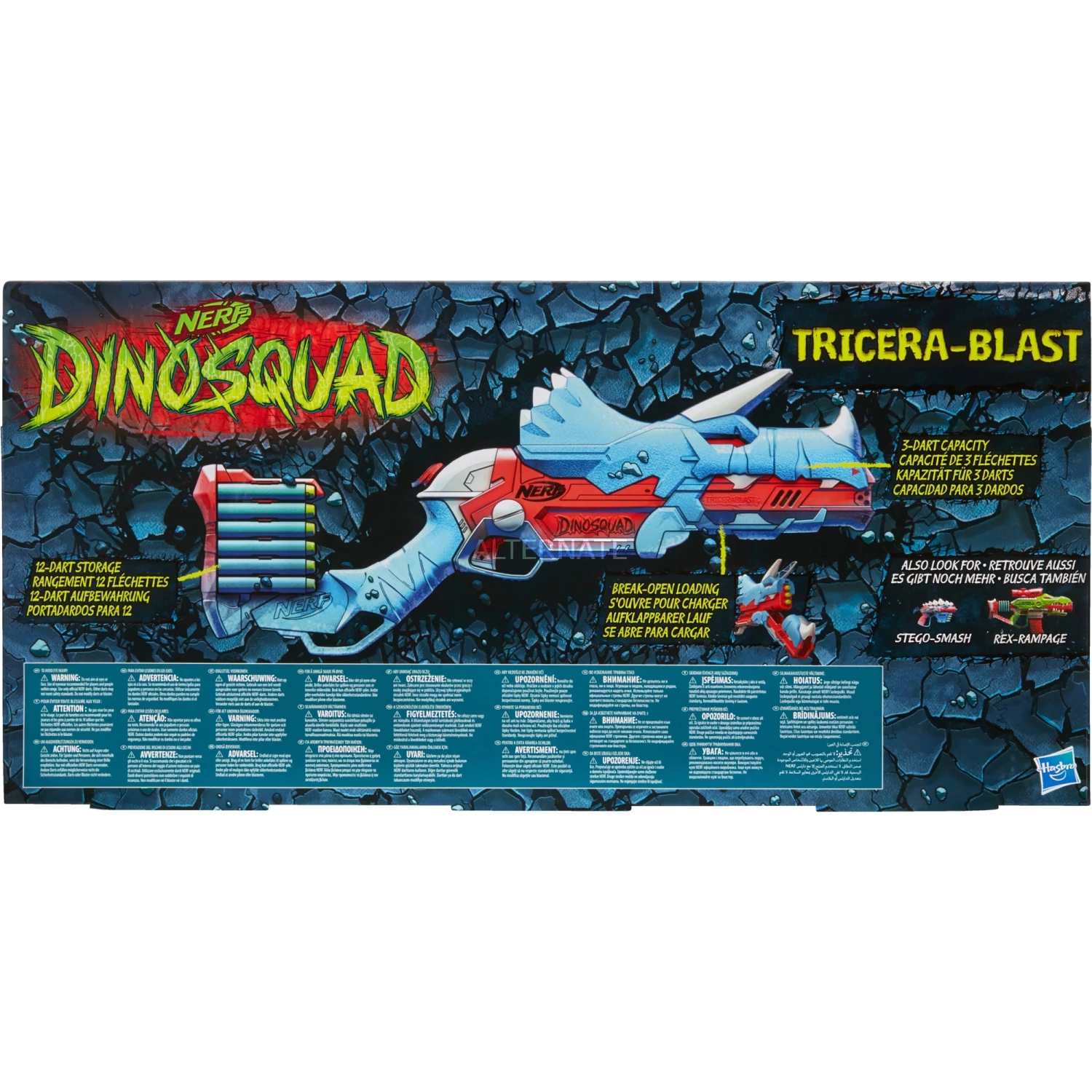 NERF Guns Hasbro Nerf DinoSquad Tricera-Blast, Nerf Gun (hellblau/orange) 4 NERF Guns Hasbro Nerf DinoSquad Tricera-Blast, Nerf Gun (hellblau/orange) – Bild 4