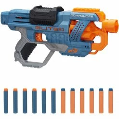 NERF Guns Hasbro Nerf Elite 2.0 Commander RD-6, Nerf Gun (blaugrau/orange)