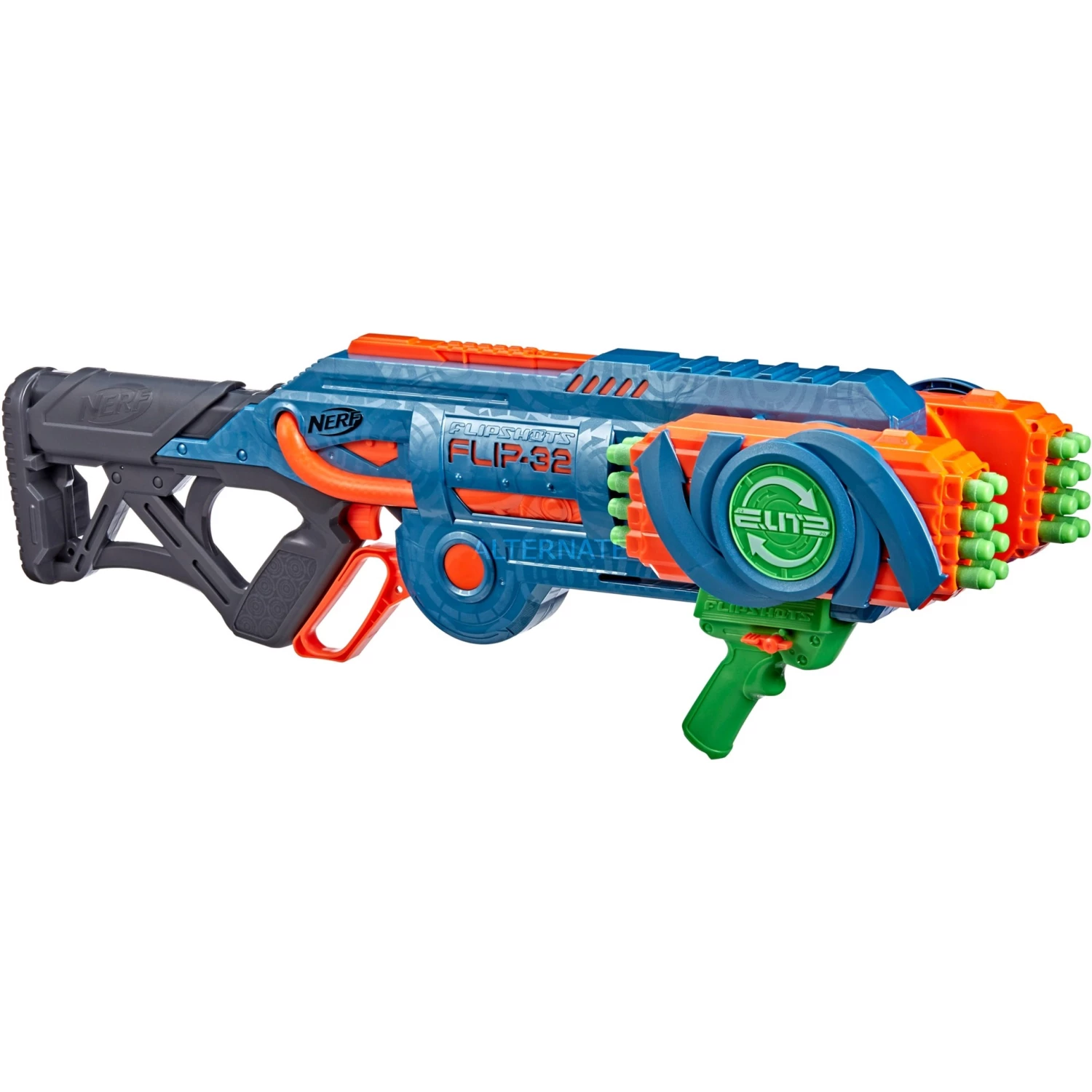 NERF Guns Hasbro Nerf Elite 2.0 Flipshots Flip-32, Nerf Gun (blaugrau/orange) – Bild 2