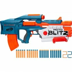 NERF Guns Hasbro Nerf Elite 2.0 Motoblitz CS-10, Nerf Gun (blaugrau/orange)