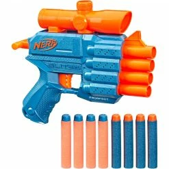 NERF Guns Hasbro Nerf Elite 2.0 Prospect QS-4, Nerf Gun (blaugrau/orange)