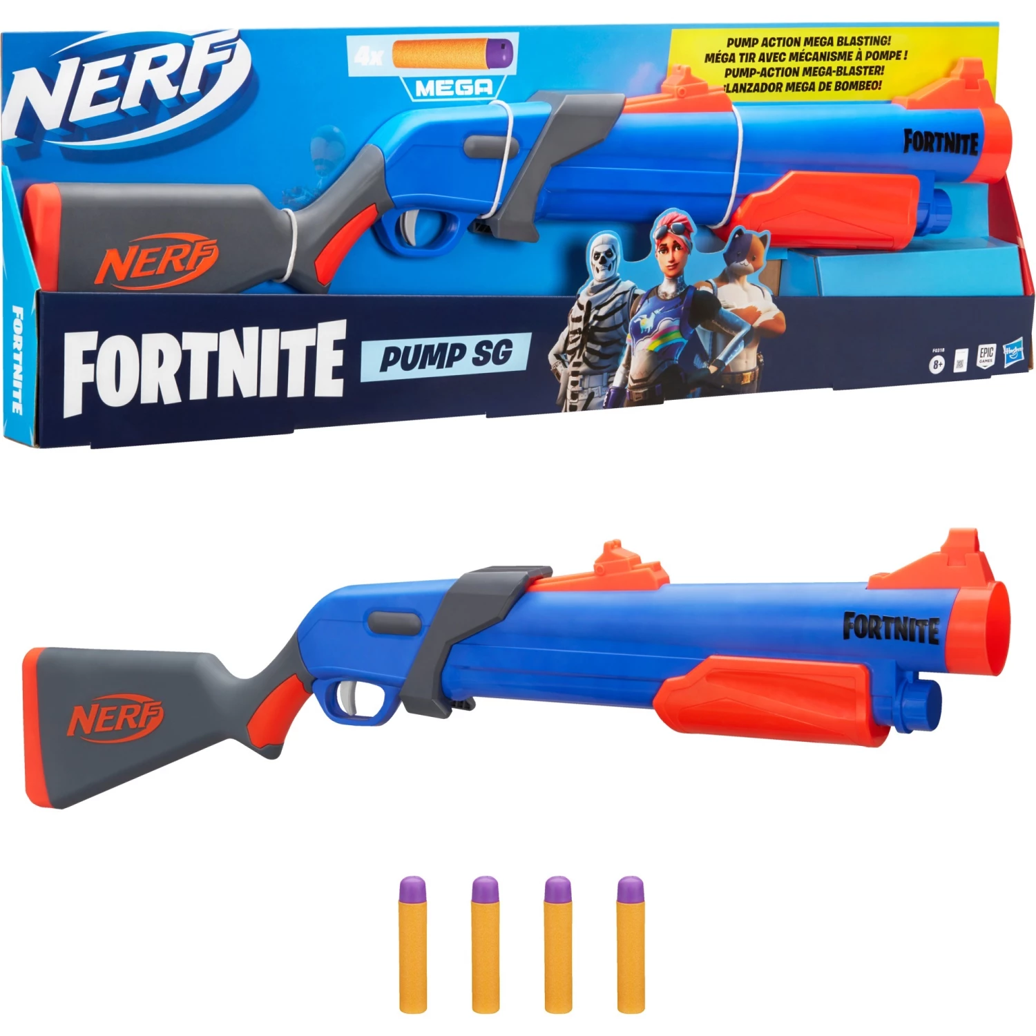 NERF Guns Hasbro Nerf Fortnite Pump SG, Nerf Gun (violett/orange) 2 NERF Guns Hasbro Nerf Fortnite Pump SG, Nerf Gun (violett/orange) – Bild 2