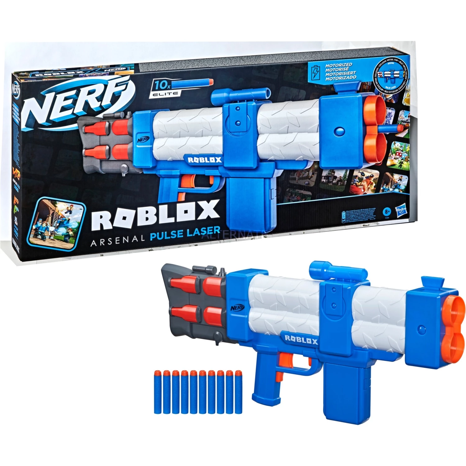 NERF Guns Hasbro Nerf Roblox Arsenal: Pulse Laser, Nerf Gun (blau/weiß) 2 NERF Guns Hasbro Nerf Roblox Arsenal: Pulse Laser, Nerf Gun (blau/weiß) – Bild 2