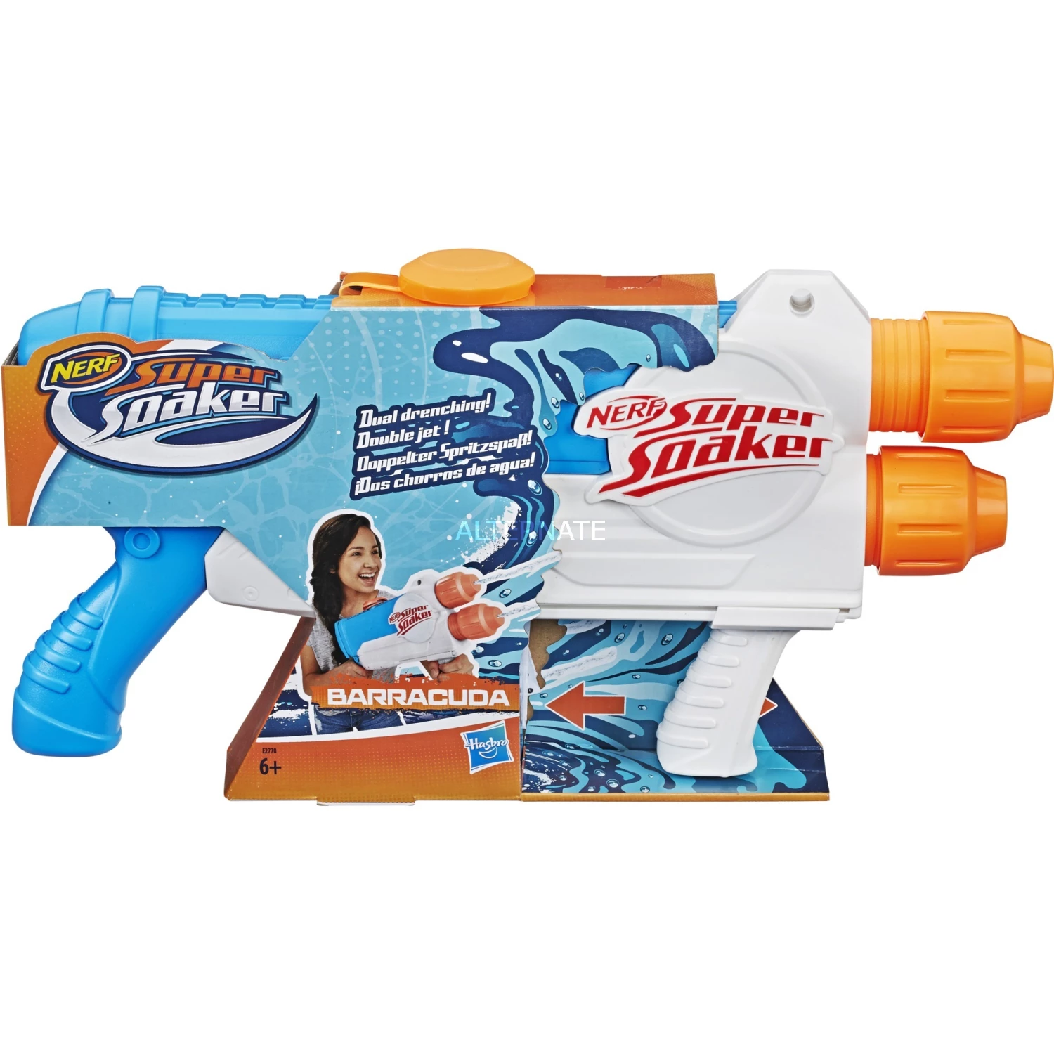 Wasserpistolen Hasbro Nerf Super Soaker Barracuda, Wasserpistole (weiß/blau) 2 Wasserpistolen Hasbro Nerf Super Soaker Barracuda, Wasserpistole (weiß/blau) – Bild 2