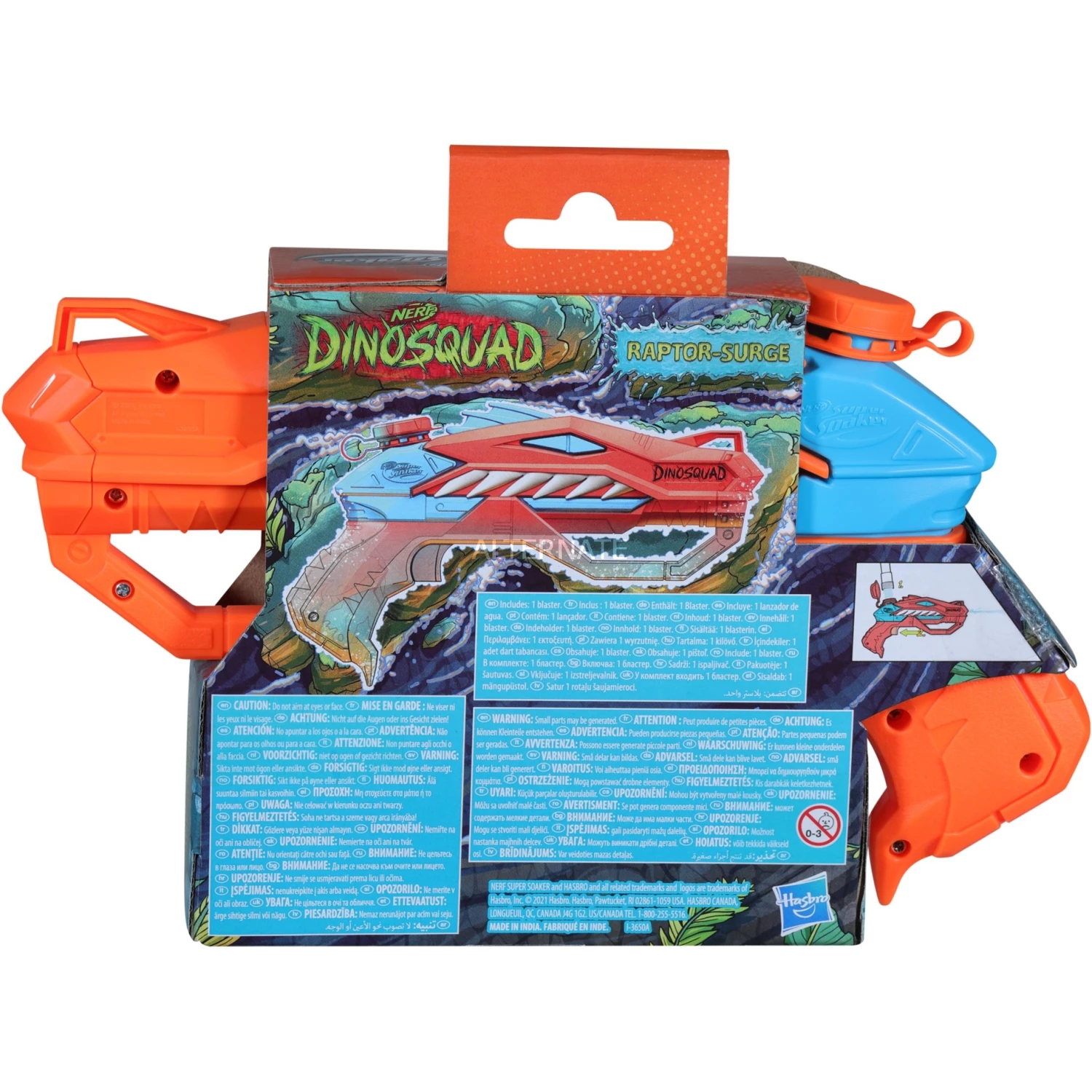 Wasserpistolen Hasbro Nerf Super Soaker DinoSquad Raptor-Surge, Wasserpistole (orange/hellblau) 3 Wasserpistolen Hasbro Nerf Super Soaker DinoSquad Raptor-Surge, Wasserpistole (orange/hellblau) – Bild 3