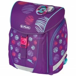 Schulbedarf Herlitz FiloLight Plus Sea Bubbles, Schulranzen (dunkelblau/violett, Inkl. Befülltem 16 Tlg. Schüleretui, Faulenzer Mäppchen, Sportbeutel) -Outdoor-Spielzeug Verkäufe Herlitz FiloLight Plus Sea Bubbles Schulranzen@@1815473 2