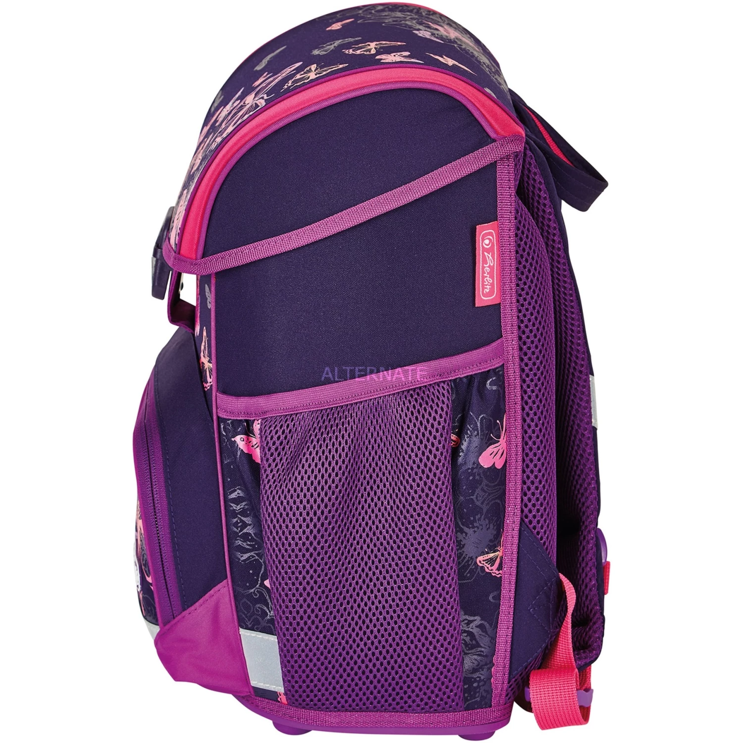 Schulbedarf Herlitz Loop Plus Butterflies, Schulranzen (lila, Inkl. 16 Tlg. Schüleretui, Faulenzermäppchen, Sportbeutel) 6 Schulbedarf Herlitz Loop Plus Butterflies, Schulranzen (lila, Inkl. 16 Tlg. Schüleretui, Faulenzermäppchen, Sportbeutel) – Bild 6