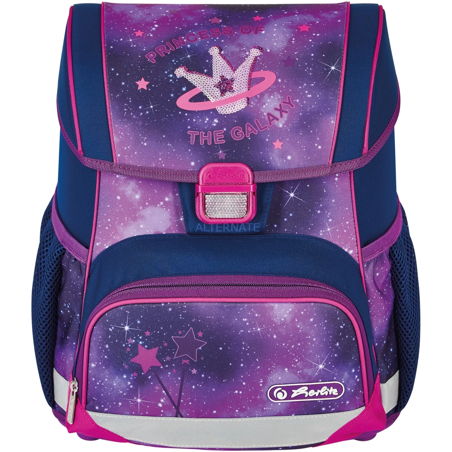 Schulbedarf Herlitz Loop Plus Galaxy Princess, Schulranzen (lila, Inkl. 16 Tlg. Schüleretui, Faulenzermäppchen, Sportbeutel) 2 Schulbedarf Herlitz Loop Plus Galaxy Princess, Schulranzen (lila, Inkl. 16 Tlg. Schüleretui, Faulenzermäppchen, Sportbeutel) – Bild 2