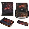 Schulbedarf Herlitz Loop Plus Mechanic, Schulranzen (schwarz/hellorange, Inkl. 16 Tlg. Schüleretui, Faulenzermäppchen, Sportbeutel)