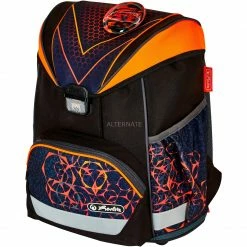 Schulbedarf Herlitz UltraLight Plus Mechanic, Schulranzen (schwarz/orange, Inkl. 16 Tlg. Schüleretui, Faulenzermäppchen, Sportbeutel) -Outdoor-Spielzeug Verkäufe Herlitz UltraLight Plus Mechanic Schulranzen@@1815524 2