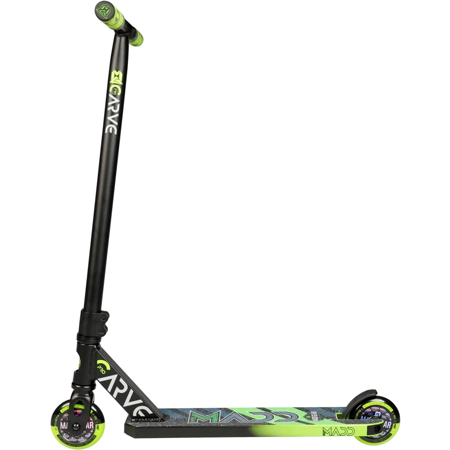 MADD GEAR Carve Pro-X, Scooter (schwarz/grün, Stuntscooter) 2 MADD GEAR Carve Pro-X, Scooter (schwarz/grün, Stuntscooter) – Bild 2