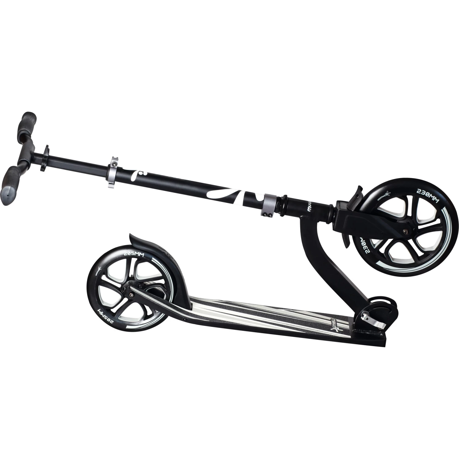 Muuwmi Aluminium Scooter Pro 230/205 Mm (schwarz/grau) 2 Muuwmi Aluminium Scooter Pro 230/205 Mm (schwarz/grau) – Bild 2