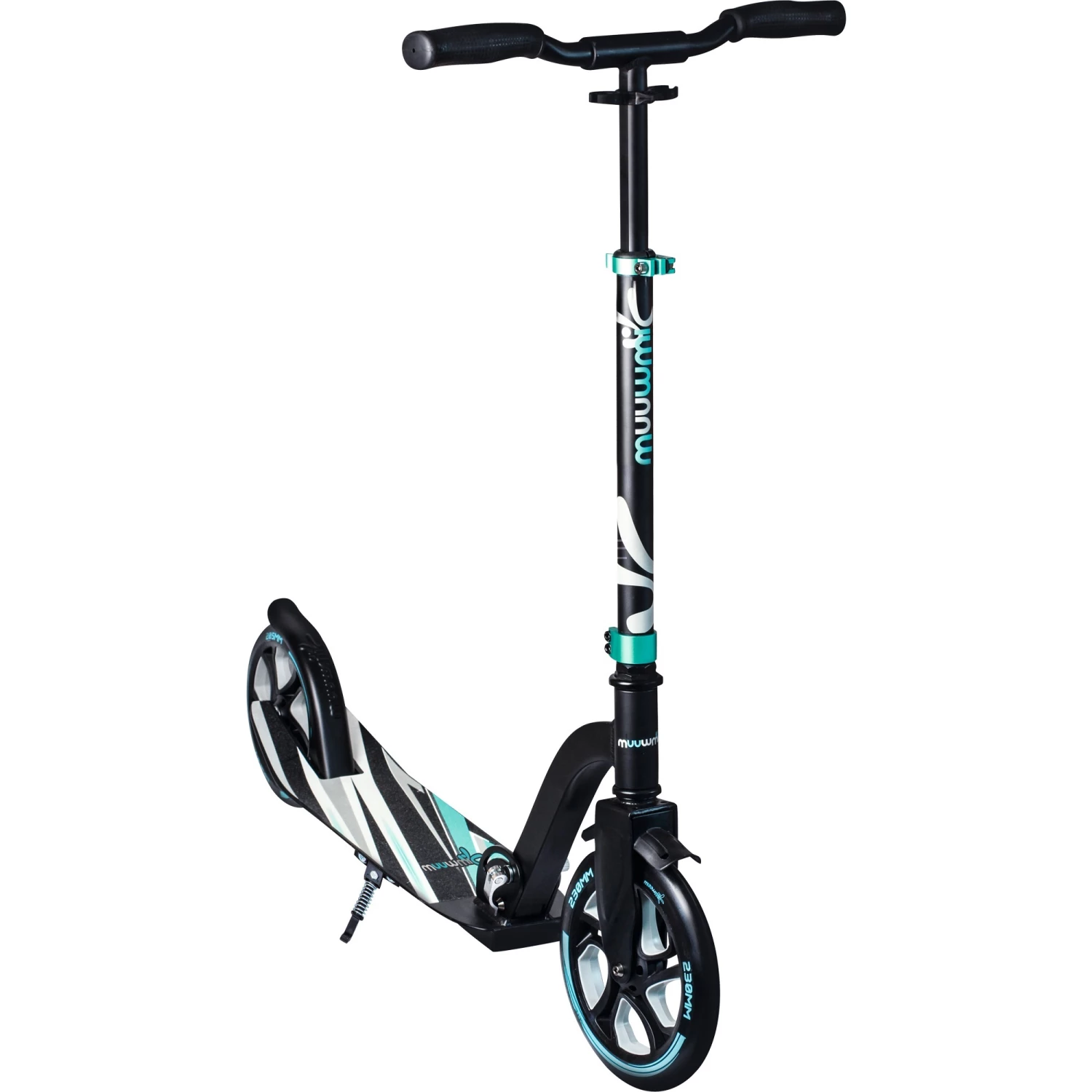 Muuwmi Aluminium Scooter Pro 230/205 Mm (schwarz/türkis) 1 Muuwmi Aluminium Scooter Pro 230/205 Mm (schwarz/türkis)