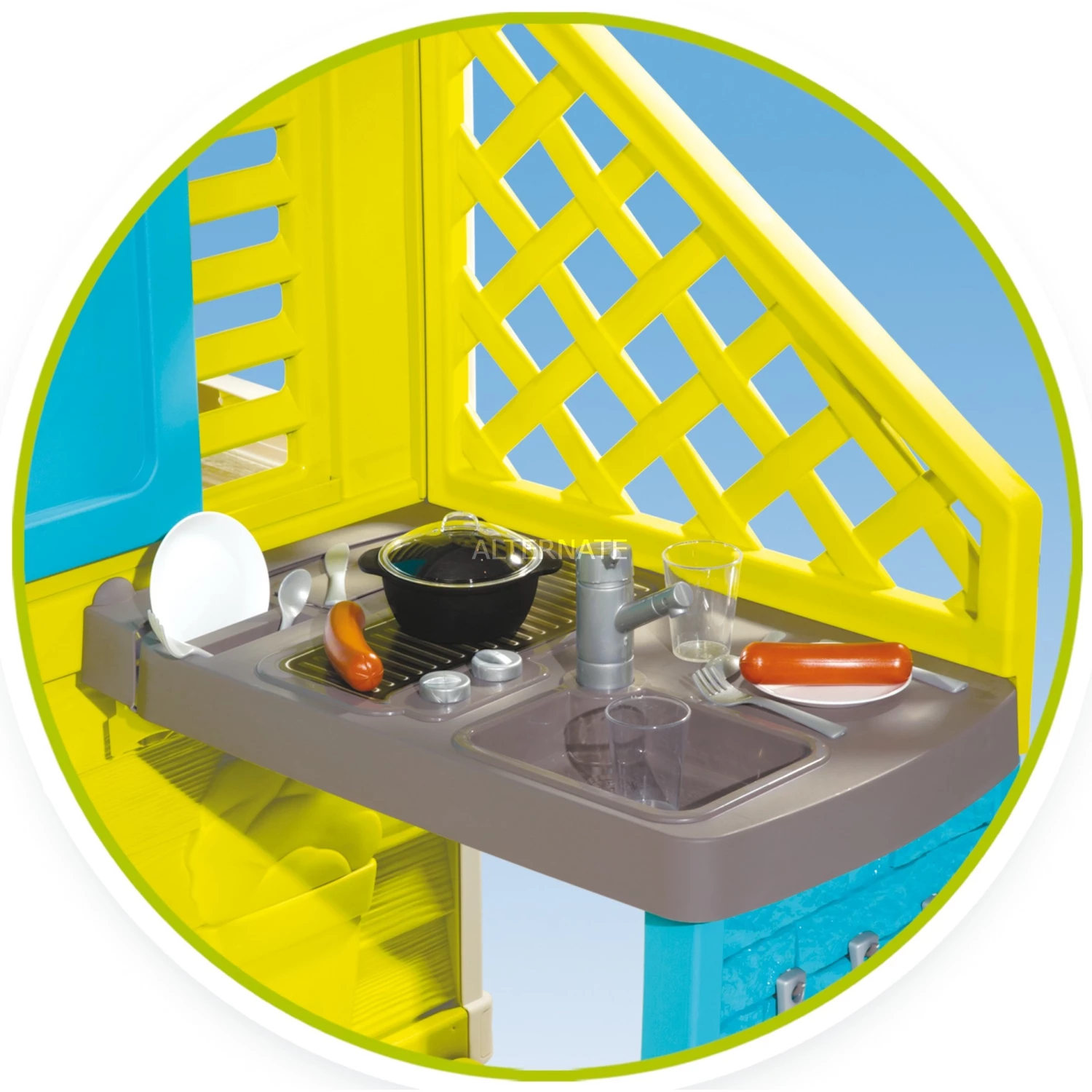 Gartenspielgeräte Smoby Pretty Spielhaus Mit Sommerküche, Gartenspielgerät (türkis/grün) 5 Gartenspielgeräte Smoby Pretty Spielhaus Mit Sommerküche, Gartenspielgerät (türkis/grün) – Bild 5